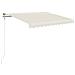 Tenda da Sole Retrattile Manuale con LED 350x250 cm Crema - Foto miniatura 1