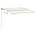 Tenda da Sole Retrattile Manuale con LED 350x250 cm Crema - Foto miniatura 4