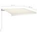 Tenda da Sole Retrattile Manuale con LED 350x250 cm Crema - Foto miniatura 5