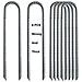 Terra Rebar Stakes Giardino Staples Nails Tenda Dacciaio Galvanizzata U Spine Di Giardinaggio Ancore Heavy Duty Paesaggio Pins Per Le Tende Da Campeggio Trampolino Baldacchini Ripari Port Altalene 12 Pollici 6pack - Foto miniatura 1