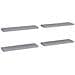 Scaffali A Parete 4 Pz Grigi 90x23,5x3,8 Cm In Mdf - Foto miniatura 2