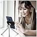 Mini Treppiedi Smartphone In Metallo Piedi Espanbili Ruota A 360° Argento - Foto miniatura 10