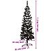 Albero di Natale Sottile Nero 150 cm - Foto miniatura 5