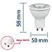 Lampadina Smd Led, Spot Attacco Gu10, 230v, 6w / 450lm, 3000k, 38° - Foto miniatura 1