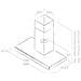 Cappa JOY BLIX / A / 60 a Perete da 60 cm Aspirante Colore Nero / Acciaio Inox - Foto miniatura 4