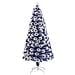 Albero Natale Artificiale Led Bianco E Blu 150 Cm Fibra Ottica - Foto miniatura 3