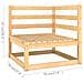 Set Divani Giardino 6 pz con Cuscini in Legno Massello di Pino - Foto miniatura 6