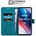 Custodia Compatibile Con Oppo Find X3 Lite In Blu Fiore - Coperchio Protettivo In Design Floreale Con Chiusura Magnetica, Funzione Stand E Slot Per Carte - Foto miniatura 2