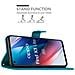 Custodia Compatibile Con Oppo Find X3 Lite In Blu Fiore - Coperchio Protettivo In Design Floreale Con Chiusura Magnetica, Funzione Stand E Slot Per Carte - Foto miniatura 3