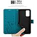 Custodia Compatibile Con Oppo Find X3 Lite In Blu Fiore - Coperchio Protettivo In Design Floreale Con Chiusura Magnetica, Funzione Stand E Slot Per Carte - Foto miniatura 5