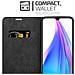 Custodia Compatibile Con Xiaomi Redmi Note 8t In Nero Di Notte - Coperchio Protettiva Con Chiusura Magnetica, Funzione Stand E Tasca Per Le Carte - Foto miniatura 4