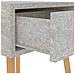 Comodino Grigio Cemento 40x40x56 cm in Legno Multistrato - Foto miniatura 6