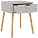 Comodino Grigio Cemento 40x40x56 cm in Legno Multistrato - Foto miniatura 7