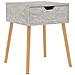 Comodino Grigio Cemento 40x40x56 cm in Legno Multistrato - Foto miniatura 1