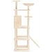 Albero Per Gatti Con Tiragraffi In Sisal Crema 166 Cm - Foto miniatura 3