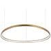 Lampada A Sospensione Ottone D 1050 X H Min 285 - Max 2050 X P 995 Mm - Foto miniatura 1