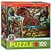 6100-0359 Dinosauri Carnivori Puzzle Da 100 Pezzi - Foto miniatura 1