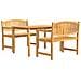 Set Da Pranzo Per Giardino 3 Pz In Legno Massello Di Teak - Foto miniatura 2