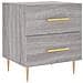 Comodino Grigio Sonoma 40x35x47,5 Cm In Legno Multistrato - Foto miniatura 2
