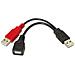 A101-0030 cavo USB 0,15 m USB 2.0 2 x USB A USB A Nero, Rosso - Foto miniatura 1