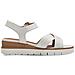 White Leather Casual Open Sandals Sandali Pelle Scarpe Donna Bianco Eu 37, 1-28202-42 117 - Foto miniatura 3