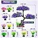 Albero Finto Viola Per Acquario Con Arbusti Colorati - Decorazione Vivace E Realistica - Foto miniatura 2