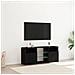 Mobile Porta TV con LED Rovere Nero 120x30x50 cm Multistrato - Foto miniatura 5