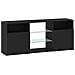 Mobile Porta TV con LED Rovere Nero 120x30x50 cm Multistrato - Foto miniatura 7