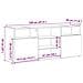 Mobile Porta TV con LED Rovere Nero 120x30x50 cm Multistrato - Foto miniatura 8