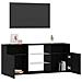 Mobile Porta TV con LED Rovere Nero 120x30x50 cm Multistrato - Foto miniatura 9