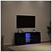 Mobile Porta TV con LED Rovere Nero 120x30x50 cm Multistrato - Foto miniatura 1