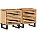 Comodini 2pz 40x34x46 Cm In Legno Massello Di Mango - Foto miniatura 1
