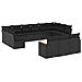 Lusso Casadino -  Set Divani Da Giardino 13pz Con Cuscini Nero In Polyrattan - Foto miniatura 1