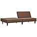 Divano Letto A 2 Posti Marrone In Similpelle - Foto miniatura 3