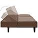 Divano Letto A 2 Posti Marrone In Similpelle - Foto miniatura 6