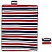 Tovaglia Picnic Pieghevole Strisce Rosse Blu 200x150 cm Velluto - Foto miniatura 3