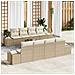 Set Divano da Giardino 9 Pezzi con Cuscini Beige Rattan - Foto miniatura 2