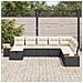 Set Divano da Giardino da 8 Pezzi con Cuscini Rattan Polsino Nero - Foto miniatura 3
