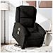 Poltrona Alzapersona Massaggiante Reclinabile Nera in Velluto - Foto miniatura 2