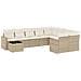 Set Divano da Giardino 10 pz con Cuscini Beige in Polyrattan - Foto miniatura 1