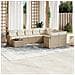 Set Divano da Giardino 10 pz con Cuscini Beige in Polyrattan - Foto miniatura 2