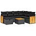Set Divani da Giardino con Cuscini 8 pz Nero in Polyrattan - Foto miniatura 1