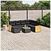 Set Divani da Giardino con Cuscini 8 pz Nero in Polyrattan - Foto miniatura 2