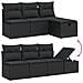 Set Divani da Giardino con Cuscini 8 pz Nero in Polyrattan - Foto miniatura 3