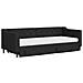 Divano Letto Estraibile con Cassetti Nero 80x200 cm in Tessuto - Foto miniatura 3
