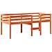 Letto a Soppalco con Tetto Cera 90x190cm Legno Massello di Pino - Foto miniatura 5