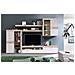 Parete Attrezzata Soggiorno Salotto Sala Cucina Moderna Design Mobile Tv Pensili Mensola In Legno Bianco - Foto miniatura 1