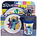 Set 5 Pezzi Stoviglie Stitch Per Bambini Antiscivolo E Microondabili, Bianco / Blu - Foto miniatura 2