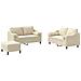 Set Divani 3 pz con Cuscini Crema in Tessuto - Foto miniatura 1