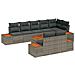 Set Divano da Giardino 9 pcs Grigio 319 x 154 x 85 cm - Foto miniatura 1